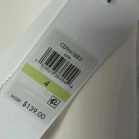 White Calvin Klein Halter Embellished Dress Size 4 - Picture 9 of 9